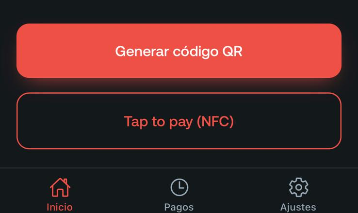 Cobrar con QR o con un toque (NFC)